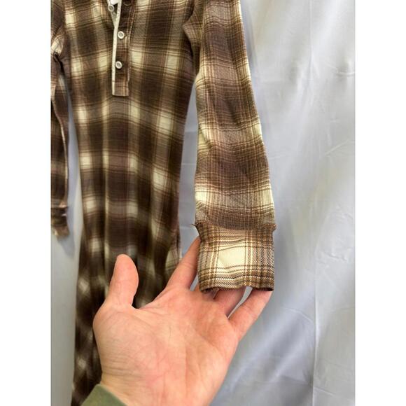 Polo Ralph Lauren Plaid Waffle-Knit Henley Dress Size S/P with Fabric Pull - Picture 8 of 9